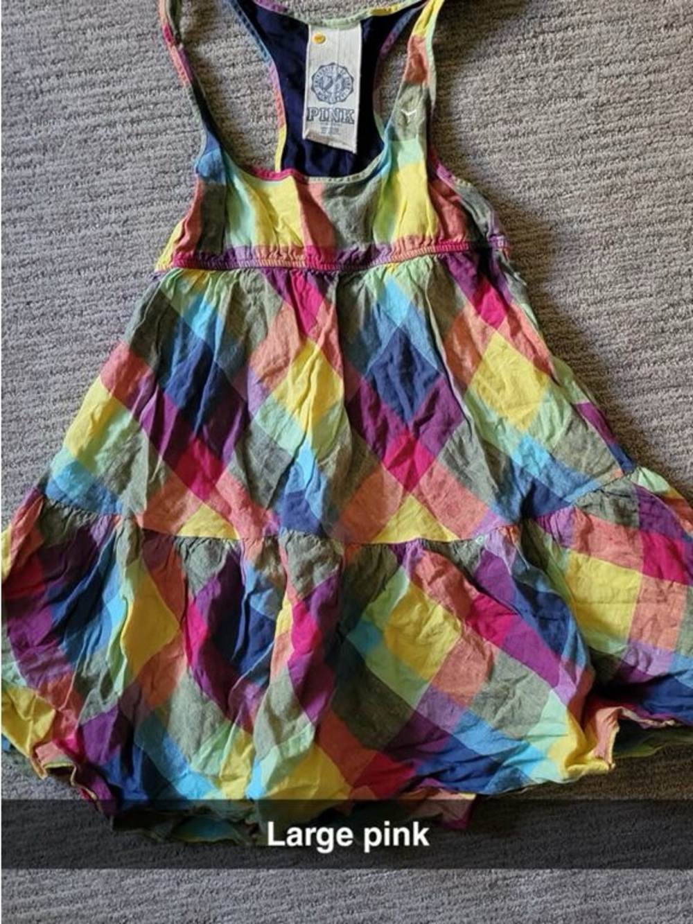 PINK Victoria's Secret Multicolor Diamond-Print Mini Dress